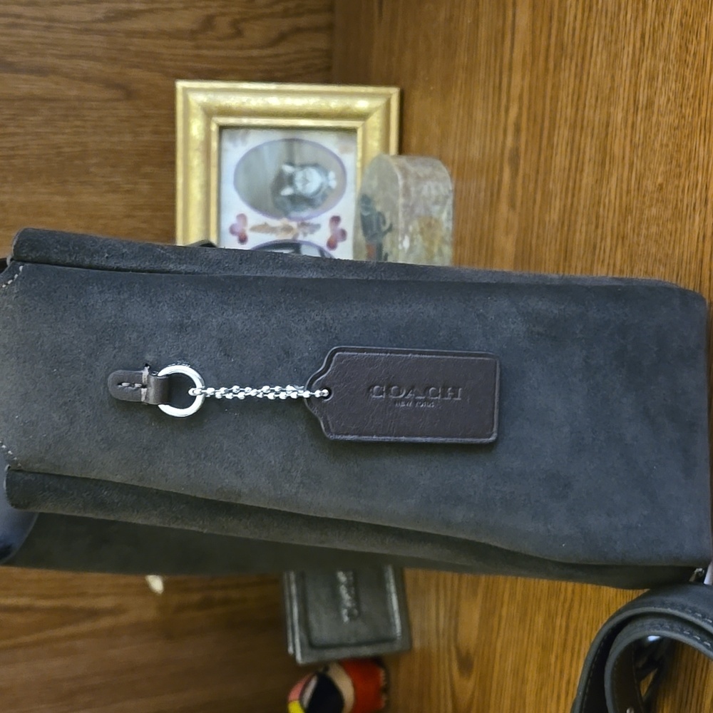 Coach Hadley Crossbody Convertible Suede Leather Bag in Expresso - Picture 4 of 16